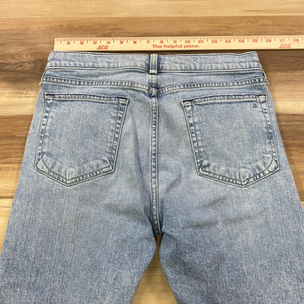 Rag & Bone Jeans Mens 30x32 Fit 1 Skinny Organic Cotton Sonora Light Blue Wash